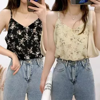 1 шт., топ на бретельках с V-образным вырезом, укороченные топы, жилет из полиэстера, шифоновые топы с открытой спиной и без рукавов для женщин L белый