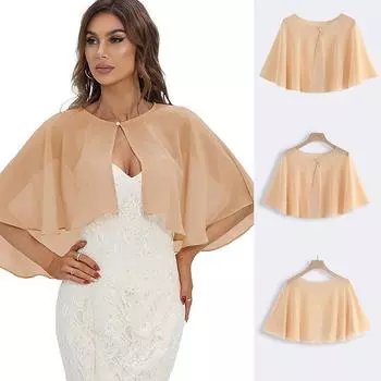 1 шт., трансграничные аксессуары для платья, защита от солнца, шифоновая шаль, женские летние платья абрикосовый