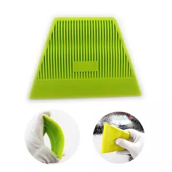 1 шт. трапециевидный скребок средней мягкости для оклеивания автомобиля/тонирования окон/установки обоев, инструмент для оклеивания автомобиля виниловой пленкой зелёный