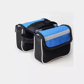 1 шт. Три цвета велосипедные сумки MTB Передние сумки, сумки на верхнюю трубу Велосипедные двойные сумки Двойные подседельные сумки синий