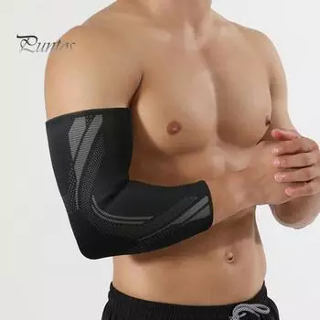 1 шт. трикотажный компрессионный рукав для локтя, тендинит, теннисный локоть, противоскользящий, дышащий, впитывающий пот, мужской, для фитнеса, бега, баскетбола, поддержка локтя S