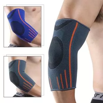 1 шт. трикотажный компрессионный рукав для поддержки локтя волейбол удлиняет локоть открытый дышащий теннис тренировки защита руки S