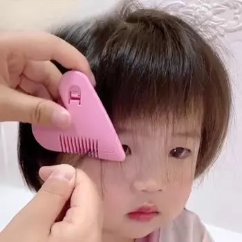 1 шт. триммер для стрижки волос в форме сердца, парикмахерская расческа, средство для удаления волос, домашний мини-макияж, инструменты для истончения, аксессуары для стрижки волос 1pc розовый