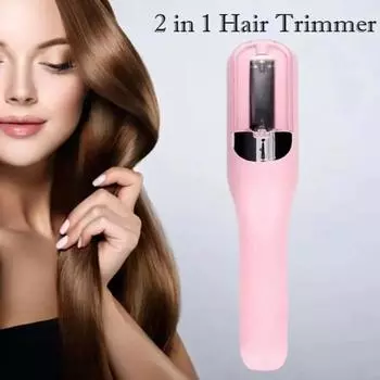 1 шт. триммер для удаления секущихся кончиков волос для сухих поврежденных и ломких профессиональных автоматических триммеров для расщепления, беспроводная зарядка чёрный
