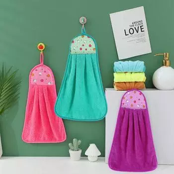 1 шт. тряпка, мультяшные полотенца для рук, милые кухонные принадлежности, быстросохнущие, коралловые, бархатные, для ванной, салфетка для протирки темно-розовый