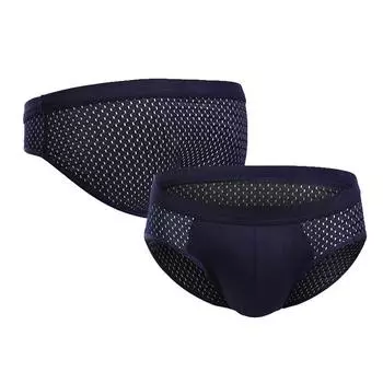 1 шт., трусики большого размера из ледяного шелка, шорты, трусы, тонкое мужское нижнее белье из полиэстера, сетка 3XL