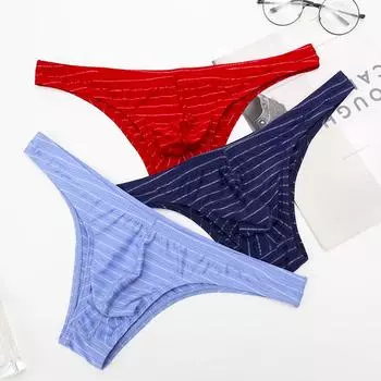 1 шт. трусы дышащее нижнее белье тонкий мешочек с низкой посадкой приподнимающие ягодицы мужское нейлон/полиамидное нижнее белье L