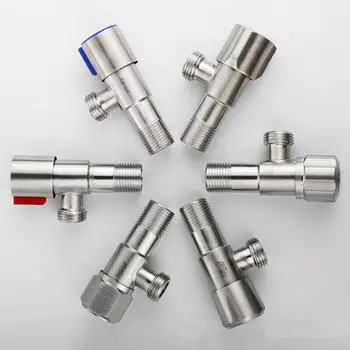 1 шт. туалет стиральная машина 1/2 дюйма горячая и холодная вода треугольный клапан запорный угловой клапан латунь нержавеющая сталь