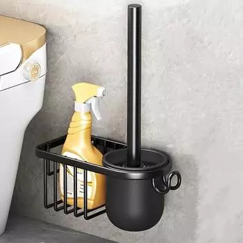 1 шт. туалетная щетка и держатель, настенная фиксированная туалетная щетка, туалетная щетка с силиконовой щетиной, длинная ручка, туалетная щетка белый