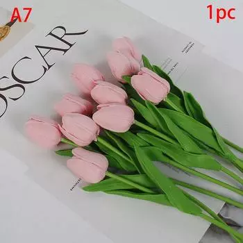 1 шт. тюльпаны искусственные цветы настоящие сенсорные цветы тюльпан букет декор поддельные тюльпаны цветок для домашнего свадебного украшения