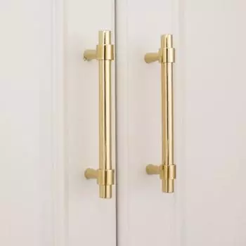 1 шт. Твердые латунные мебельные ручки Т-образные легкие роскошные модные золотые ручки для шкафа, комода, ящика шкафа