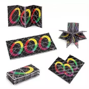 1 шт. Twisty Cubo Magician Professional Cube Classic Toys Cube Puzzle 8 панелей Складные кубики-головоломки Игрушки Монтессори Развивающие игрушки для раннего развития чёрный