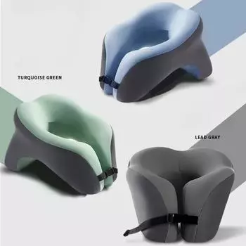 1 шт. U-образная подушка для ворса, офисная подушка с эффектом медленного отскока, хлопковая подушка с эффектом памяти, студенческая подушка для шеи, подушка для путешествий в самолете и на полу