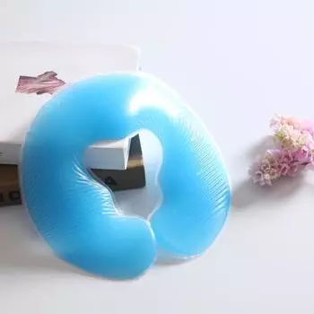 1 шт. U-образная подушка, гелевая подушечка для спа, подставка для лица, массаж тела, подушечка-колыбель, мягкая салонная подушка, косметический уход синий