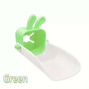 1 шт. Удлинитель для крана мультяшный ванная комната кухня силиконовый инструмент для мытья рук кролик дети брызгозащищенный зелёный