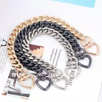 1 шт. Удлинитель для ремня-цепочки в форме сердца из металла для аксессуаров, удлиняет ремень для сумок через плечо серебряный