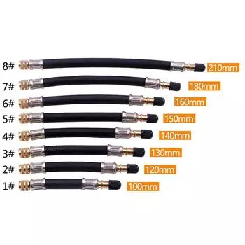 1 шт., удлинитель насоса для шин, резиновый шланг, адаптер клапана, гибкая трубка, клапан для шин 140mm