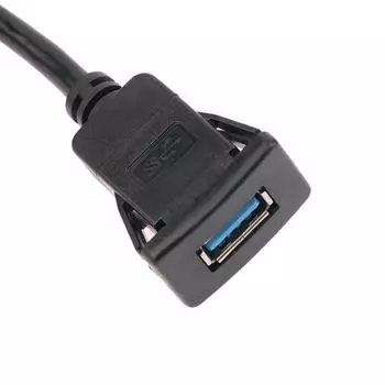1 шт., удлинительный кабель для скрытого монтажа на панель USB 3.0 с пряжкой для приборной панели автомобиля, грузовика, лодки, мотоцикла