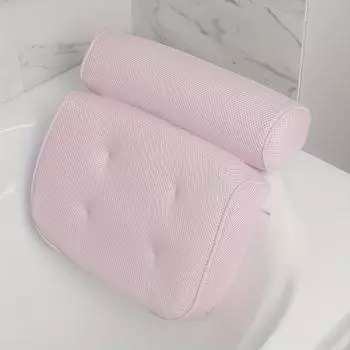 1 шт. удобная роскошная подушка для спа-ванны с нескользящими присосками для поддержки головы, спины, плеч и шеи — идеальный подарок на День святого Валентина для нее 3D белый