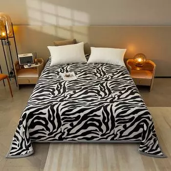 1 шт. Удобное одеяло с принтом, мягкое, уютное, можно стирать в стиральной машине, бархатное, плюшевое, всесезонное, многоцелевое, ворсовое одеяло для офиса и дивана(Без наволочек) 120x200cm