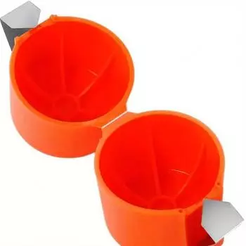 1 шт., удобный инструмент для чистки яиц - нескользящий, прочный розовый, оранжевый и желтый пластиковый инструмент для чистки яиц - кухонные гаджеты для пекарей, которые легко чистить яйца оранжевый