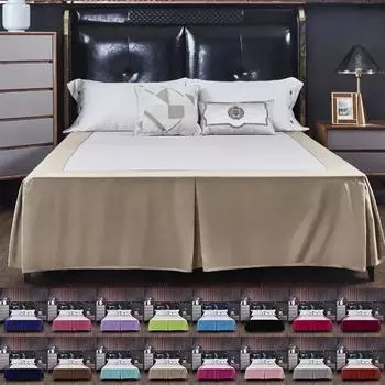 1 шт. Удобный мягкий плиссированный пошив постельного белья, украшение из матовой ткани, постельный подзор высотой 15 дюймов (Нет платформы) Twin 100x190x38cm