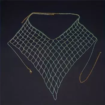 1 шт., укороченный топ, нагрудная цепочка со льдом, блестящие стразы, блестящая супер блестящая гламурная цепочка для тела, ювелирные изделия