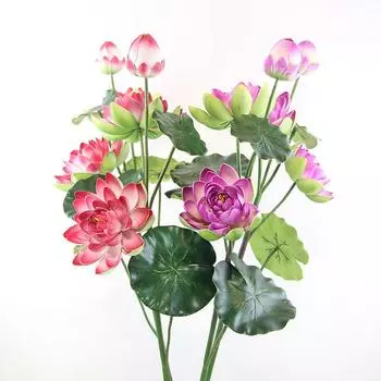 1 шт. Украшение для аквариума своими руками, миниатюрный ландшафтный дизайн лотоса, украшение для дома, зеленые растения белый