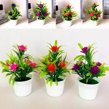 1 шт. украшение для гостиной 18x11 см искусственные растения бонсай мини бонсай искусственные растения домашний сад жёлтый