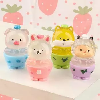 1 шт., украшение для кукольного домика своими руками, мини-светящаяся овца из смолы, 3D-банка, животное, микроландшафтный орнамент, светящаяся в темноте, миниатюрная фигурка 1pc Random