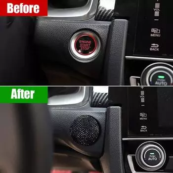 1 шт., украшение для салона автомобиля, стразы, двигатель, зажигание, кнопка запуска и остановки Onekey, защитный чехол, автомобильные аксессуары белый