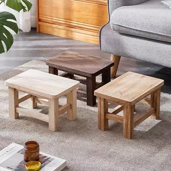 1 шт. украшение для смены обуви из цельного дерева ретро стул шикарный маленький табурет бытовая скамья гостиная