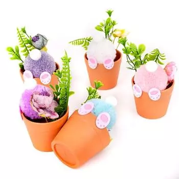 1 шт. украшение для стола своими руками ветка бонсай искусственный цветок пасхальный кролик имитация горшка домашний декор мини-кашпо подарок на вечеринку