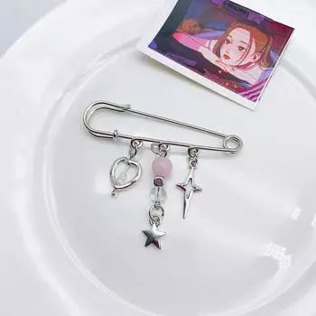 1 шт., украшение для сумочки, аксессуар, уникальная смоляная звезда, булавка, кулон, бисерная брошь, булавка, стильная сумка, подвесные украшения для женщин и девочек