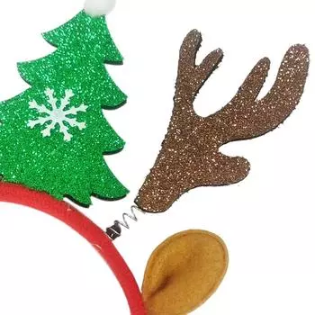 1 шт. украшение для волос аксессуары для самостоятельного изготовления год декор веселое рождественское украшение для дома повязка на голову в виде лося на рождественскую елку