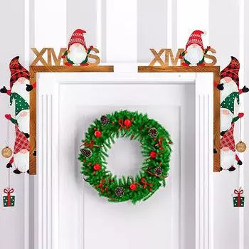 1 шт. Украшение дверной рамы, рождественское украшение, знак, декор, Санта, угол стола, стиль гнома