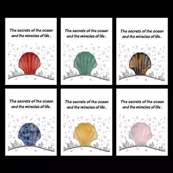 1 шт., украшение из целебного кристалла, натуральный камень ручной работы в форме ракушки для декора аквариума или домашнего интерьера, ювелирные изделия 30x30 мм 30x30mm