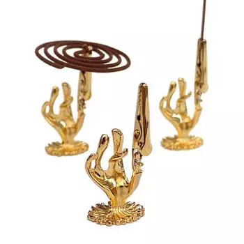 1 шт., украшение, мини-держатель для благовоний, буддийские благовония, домашние украшения, подставка для горелки, чайный домик, латунная улитка