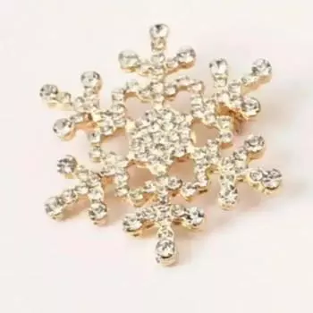 1 шт. Украшение Очаровательная Вода Бриллиант Бриллиант Рождественская Брошь Снежинка Рождественские Модные Аксессуары Для Женщин
