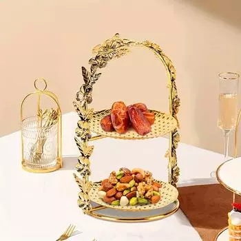 1 шт. Украшение в виде бабочки, двухэтажное украшение для свадебной вечеринки, золотая кухня, уличная еда, украшение для десерта, подноса, фруктовой тарелки