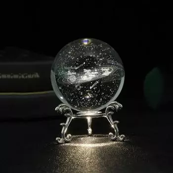 1 шт. Украшение в виде хрустального шара, космическая серия, домашнее декоративное искусство, праздничный подарок