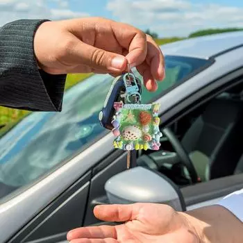 1 шт., украшение в виде раковины, различные стили, подвесная сумка, праздничные подарки, квадратная серия «Океан», украшение в виде ракушки, брелок в виде дельфина, брелок в виде океана жёлтый