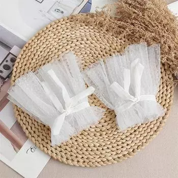 1 шт. украшения для ногтей для нейл-арта кружевные поддельные плиссированные манжеты маникюрные реквизиты для фотосъемки поддельные рукава аксессуары для ногтей принадлежности