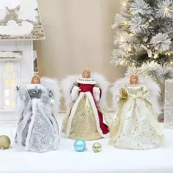 1 шт. Украшения для рождественской елки, новые плюшевые крылья, рождественский ангел, украшения для рождественской елки, многоразовые золотой