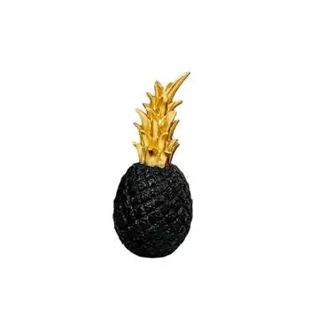 1 шт., украшения из ананаса в европейском стиле, поделки из ананаса из смолы, черное золото, креативные аксессуары для гостиной, ТВ-шкафа, настольные аксессуары S золотой