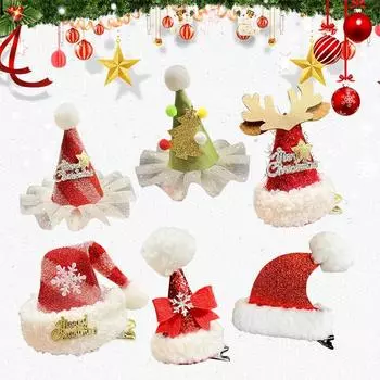 1 шт. украшения из рогов Санта-Клауса, аксессуары для волос, праздничный рождественский подарок, заколка для волос, головной убор