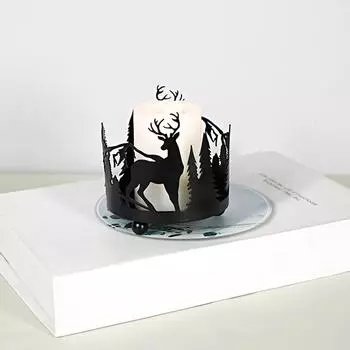 1 шт. украшения Лось железный полый подсвечник домашний Рождественский декор декор стол реквизит подарок