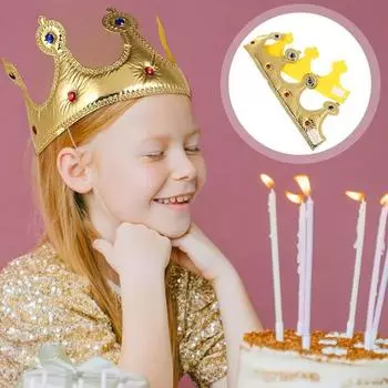 1 шт. Украшения на день рождения Аксессуары для волос на день рождения Корона на день рождения Шляпа с короной