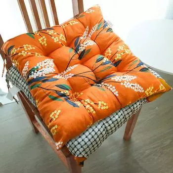 1 шт. ультра мягкая льняная подушка для стула, подушка для сиденья, подушка для сиденья с завязками, коврик для сиденья автомобиля, толстый, для гостиной