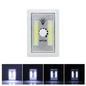 1 шт. ультра яркий COB светодиодный ночник с магнитной белой лампой для шкафа, регулируемый поворотный переключатель для гаражного шкафа Luminaria белый